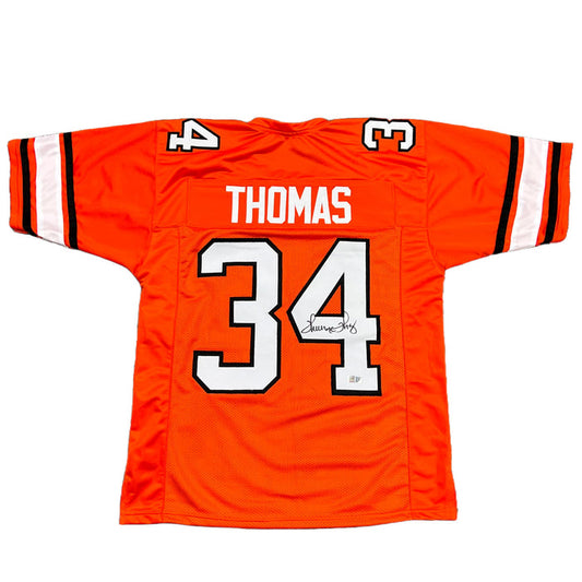 Thurman Thomas Signed Custom Orange College Jersey Custom Jerseys TSE Buffalo