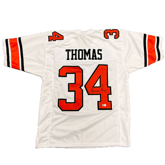 Thurman Thomas Signed Custom White College Jersey Custom Jerseys TSE Buffalo