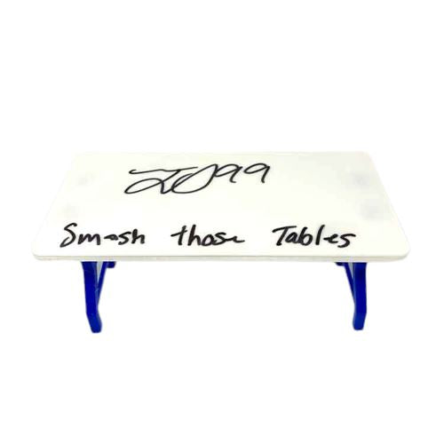 Tim Settle Signed Mini Table with Smash Those Tables Signed Mini Table TSE Buffalo
