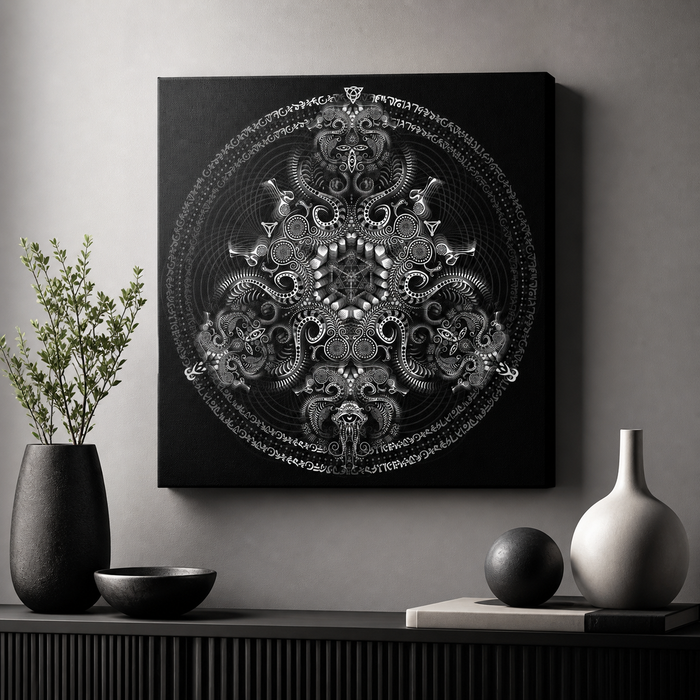 Triton's Compass — stretched canvas print — hero-wall