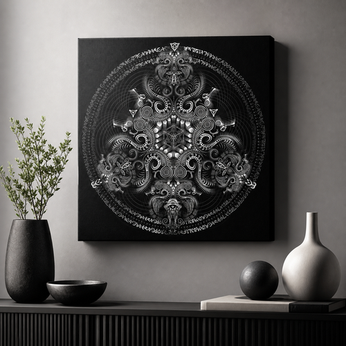 Triton's Compass — stretched canvas print — hero-wall