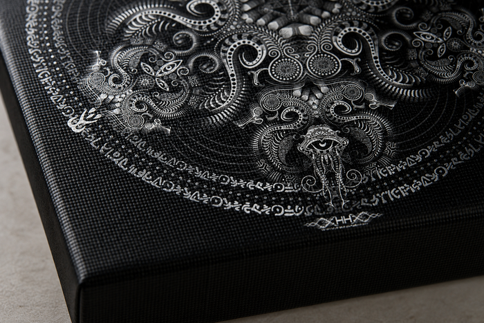Triton's Compass — stretched canvas print — closeup-macro