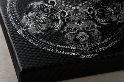 Triton's Compass — stretched canvas print — closeup-macro