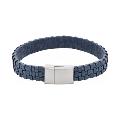 Tuscan Braid Midnight Italian Leather Bracelet