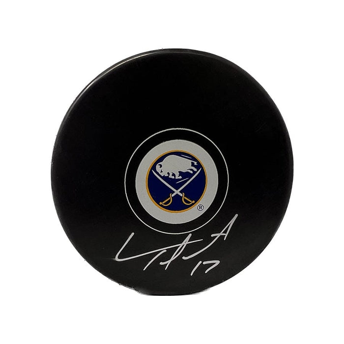 Tyson Jost Signed Buffalo Sabres Logo Puck Signed Hockey Puck TSE Buffalo