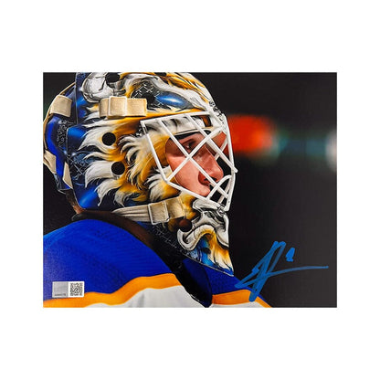 Ukko-Pekka Luukkonen Signed Up Close 8x10 Photo Signed Hockey Photo TSE Buffalo Blue Signature