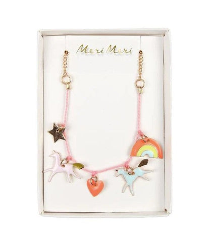 Unicorn Enamel Charm Necklace