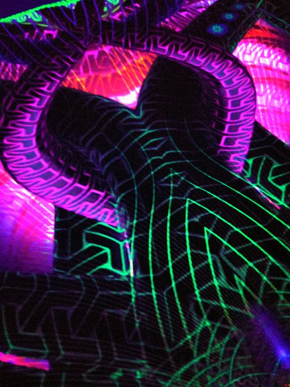 UV Active NEON Canvas Backdrop - Bio Furnace 48 x 48 cm