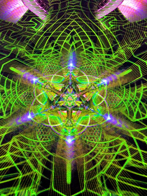 UV Active NEON Canvas Backdrop - Bio Furnace 48 x 48 cm