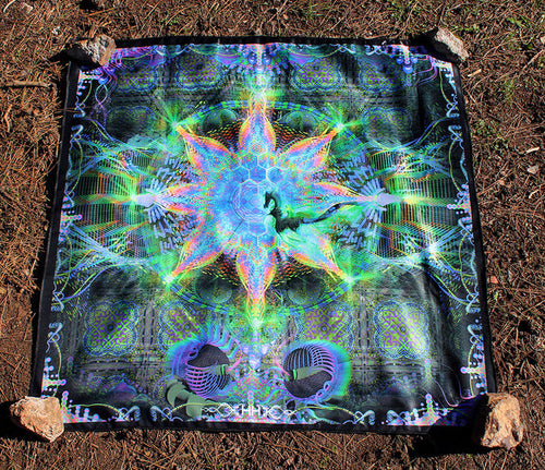 UV Active NEON Canvas Backdrop - Harmalan Fable 75 x 75 cm