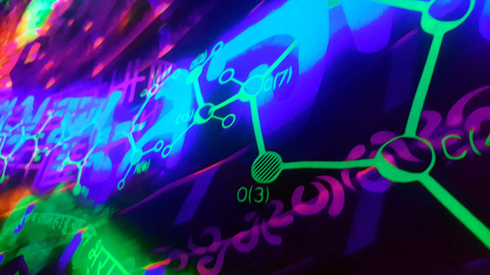 UV Active NEON Canvas Backdrop - Noetic Vortex 145 x 80 cm