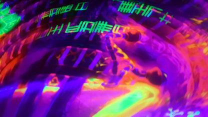 UV Active NEON Canvas Backdrop - Noetic Vortex 145 x 80 cm