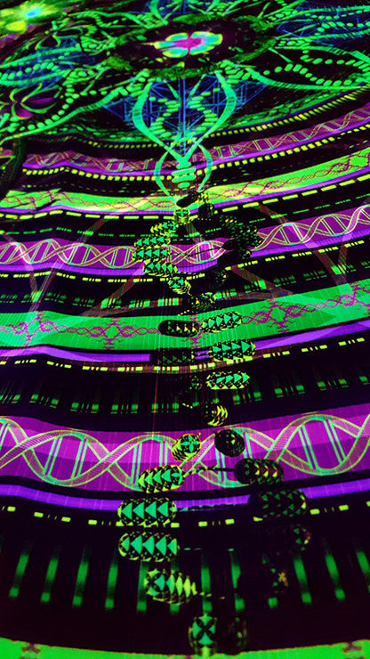 UV Active NEON Canvas Backdrop - Under the Dome 97 x 56 cm