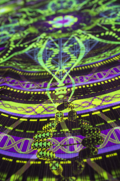 UV Active NEON Canvas Backdrop - Under the Dome 97 x 56 cm
