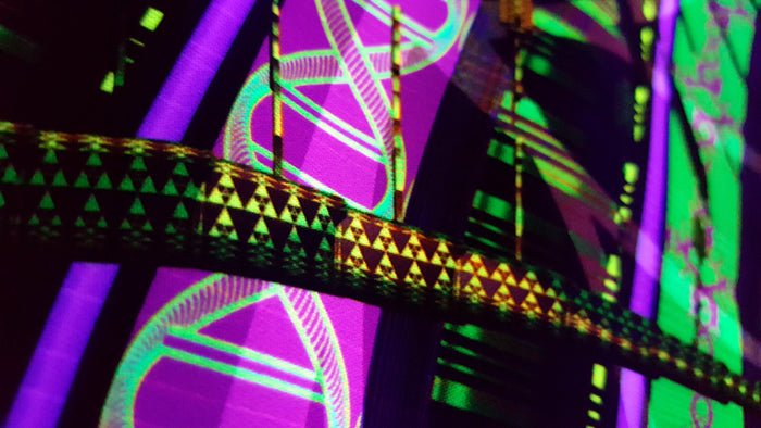 UV Active NEON Canvas Backdrop - Under the Dome 97 x 56 cm