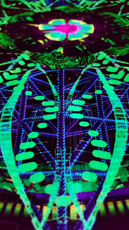 UV Active NEON Canvas Backdrop - Under the Dome 97 x 56 cm