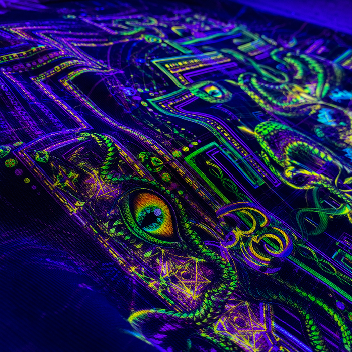 UV Active NEON Fluro Tapesty / Backdrop - Divine Yantra