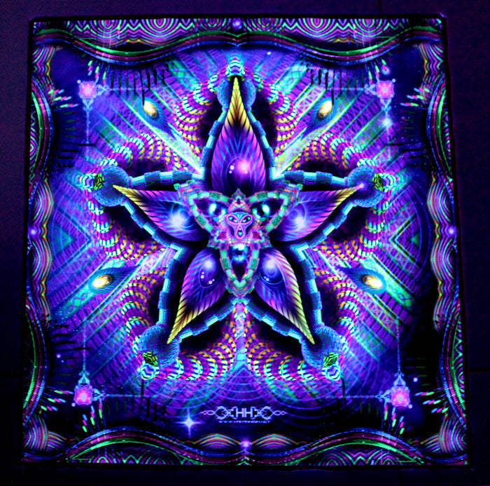 UV Active NEON Lycra Tapestry / Backdrop - Cerebral Moksha
