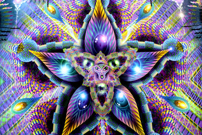 UV Active NEON Lycra Tapestry / Backdrop - Cerebral Moksha