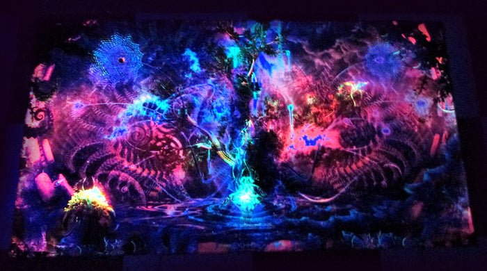 UV Active NEON Lycra Tapestry / Backdrop - Lux Natura