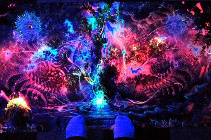 UV Active NEON Lycra Tapestry / Backdrop - Lux Natura