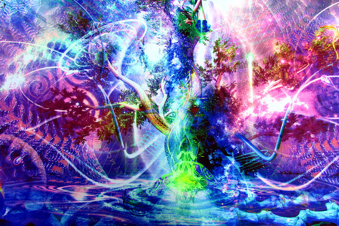 UV Active NEON Lycra Tapestry / Backdrop - Lux Natura
