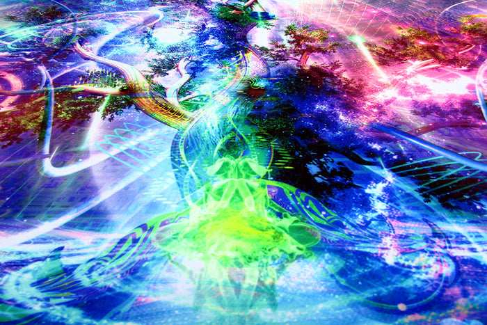 UV Active NEON Lycra Tapestry / Backdrop - Lux Natura