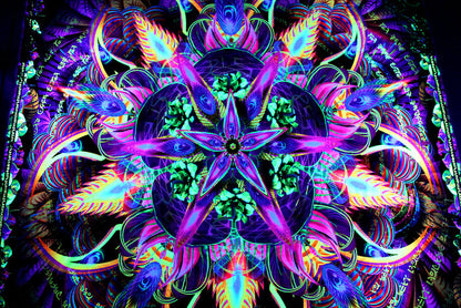 UV Active NEON Lycra Tapestry / Backdrop - Sylvan Perception