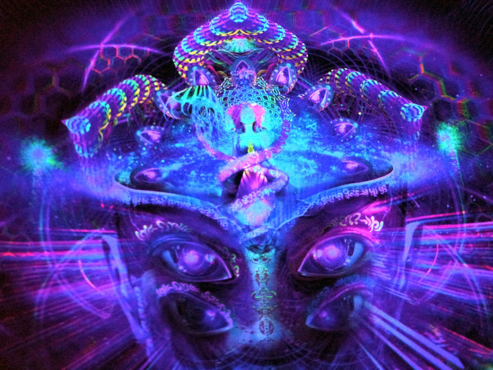 UV Active NEON Satin Backdrop - Divine Moment of Truth
