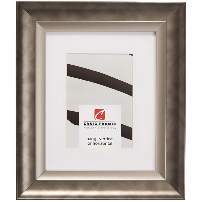 Ventura 2", Matted Pewter and Silver Picture Frame