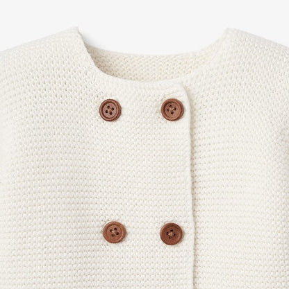 Whisper White Sofia + Finn Knit Baby Cardigan